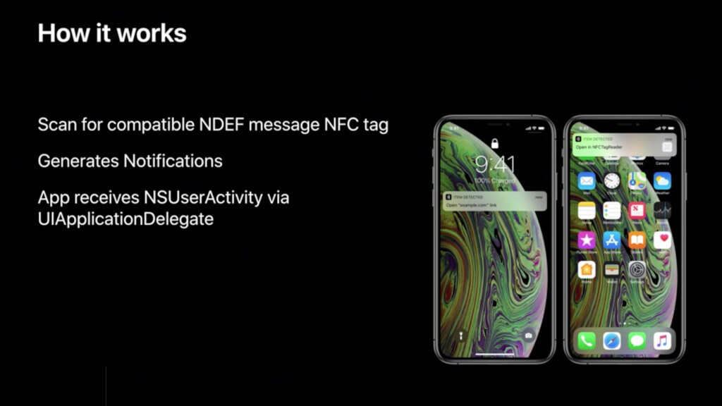 I nuovi iPhone Xs e XR possono leggere i Tag NFC nativamente e in background